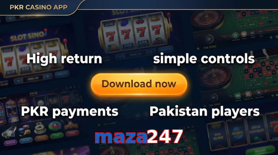 Main screen of Maza247 gamedownload page for PK players